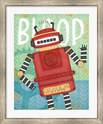 Framed Bloop Bot Print