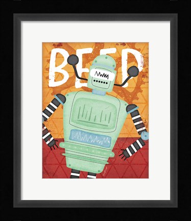 Framed Beep Bot Print
