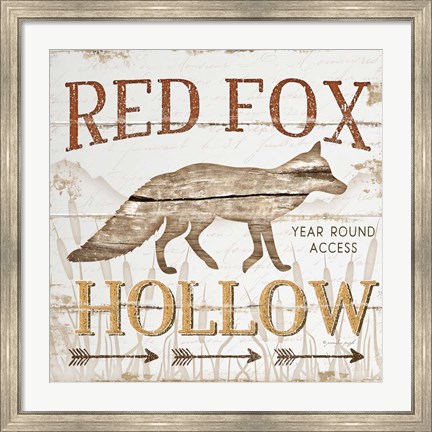 Framed Red Fox Hoolow Print