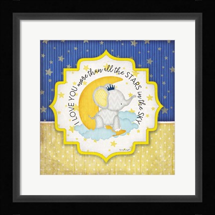 Framed I Love You More Than All the Stars Print