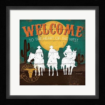 Framed Welcome to the Heart of the West Print