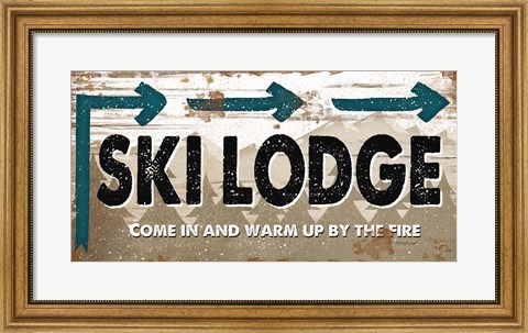 Framed Ski Lodge Print