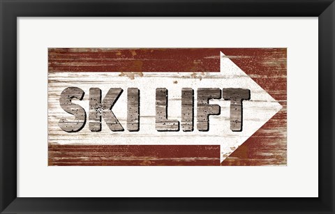 Framed Ski Lift Print
