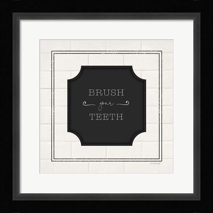 Framed Brush Your Teeth Print