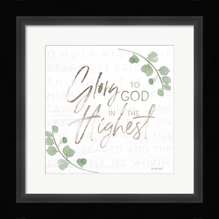 Framed Glory to God Print