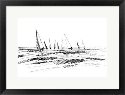 Framed Boat Sketch III Print