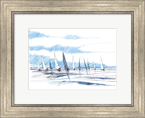 Framed Boats III Print
