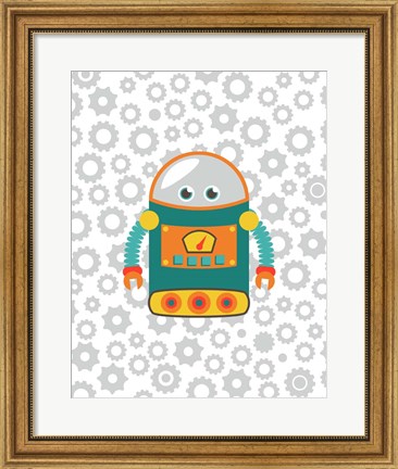 Framed Robot II Print