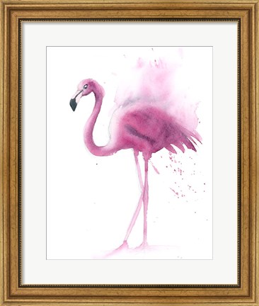 Framed Flamingo V Print