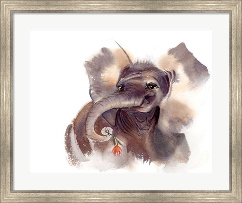 Framed Elephant III Print