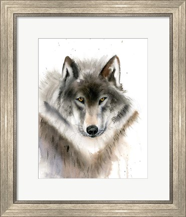 Framed Wolf II Print
