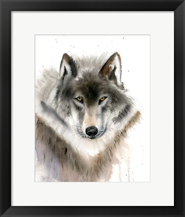 Framed Wolf II Print