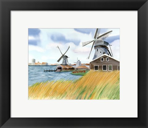 Framed Windmills Print