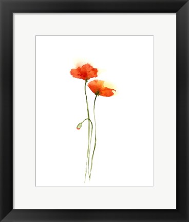 Framed Poppy III Print