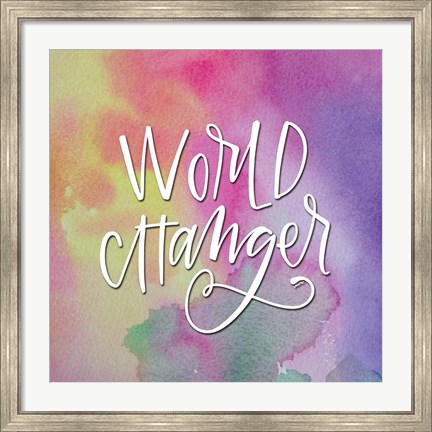 Framed World Changer Watercolor Print