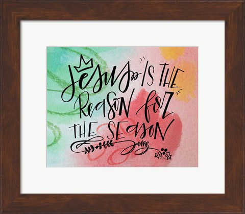 Framed Jesus Is Watercolor Print