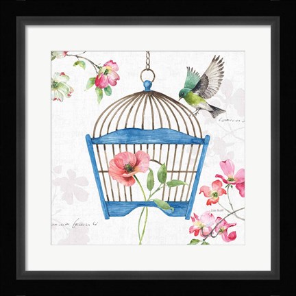 Framed Dogwood Garden VIII Print