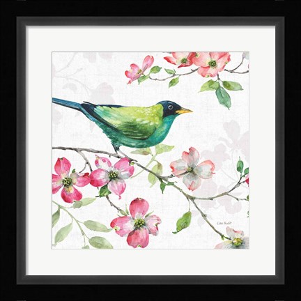 Framed Dogwood Garden II Print