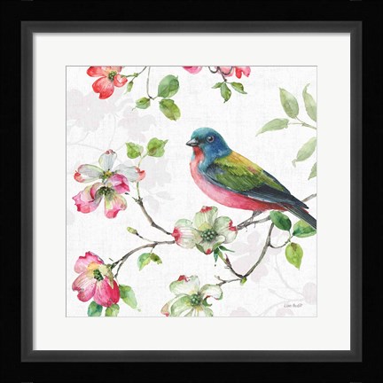 Framed Dogwood Garden III Print