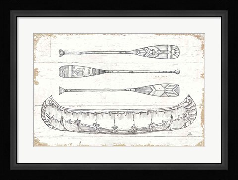 Framed Lake Sketches I Print