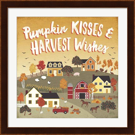 Framed Harvest Village IV Print