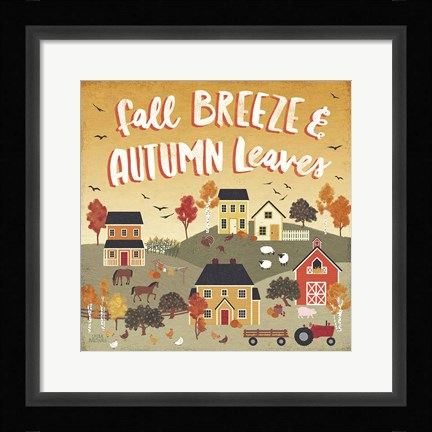 Framed Harvest Village III Print