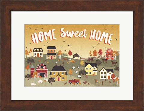 Framed Harvest Village II Print