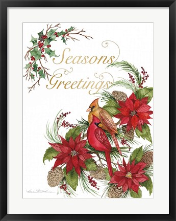 Framed Holiday Happiness VI Greetings Print