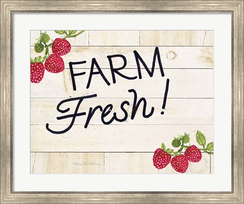 Framed Life on the Farm Sign I v2 Print