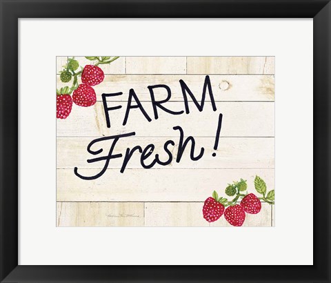 Framed Life on the Farm Sign I v2 Print