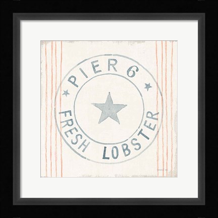 Framed Floursack Nautical VIII Print