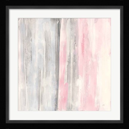 Framed Whitewashed Blush I Print