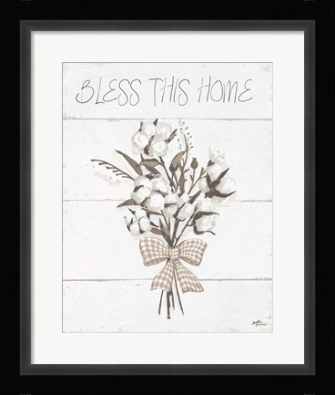 Framed Blessed II Neutral Print