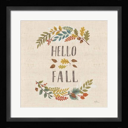 Framed Peace and Lodge VI Burlap Print