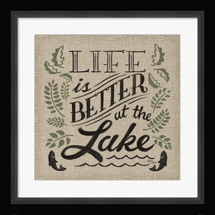 Framed Lake Life I Color Print