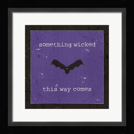 Framed Spooky Cuties IV Purple Print