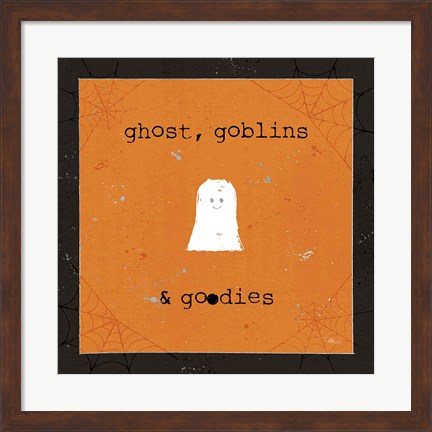 Framed Spooky Cuties III Ghost Print