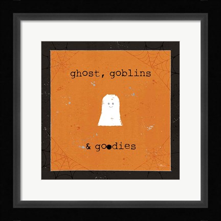 Framed Spooky Cuties III Ghost Print