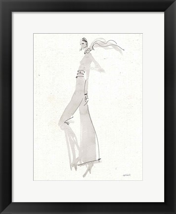 Framed La Fashion III Gray v2 Print