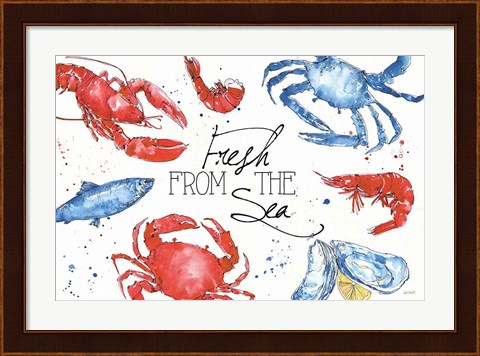 Framed Seafood Shanty I Print