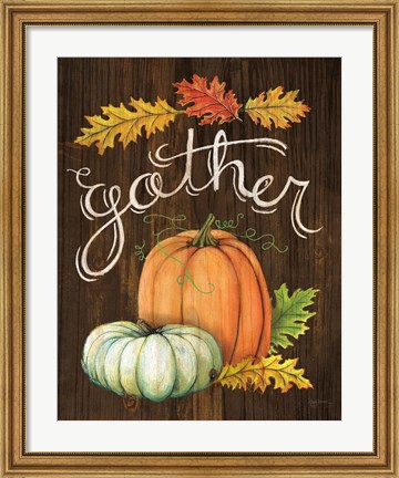 Framed Autumn Harvest III Walnut Print