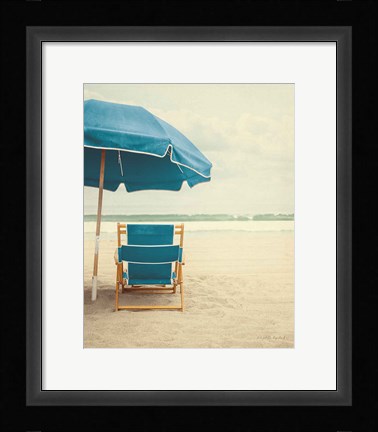 Framed Under the Umbrella II - Bright Turquoise Print