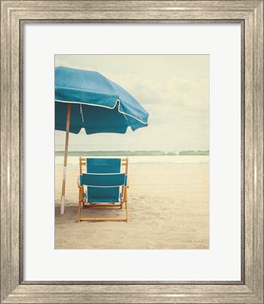 Framed Under the Umbrella II - Bright Turquoise Print