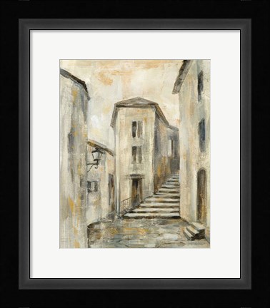 Framed European Village I v2 Crop Print