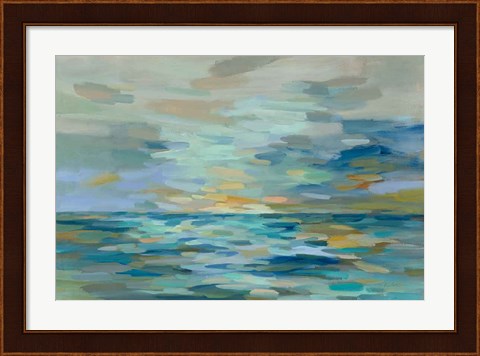 Framed Pastel Blue Sea Print