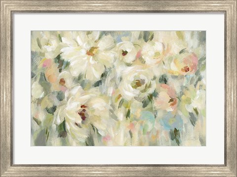 Framed Expressive Pale Floral Print