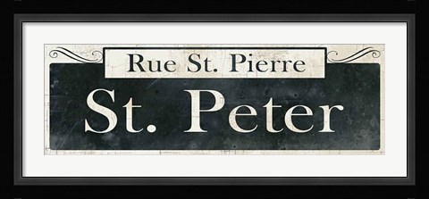 Framed French Quarter Sign III Print