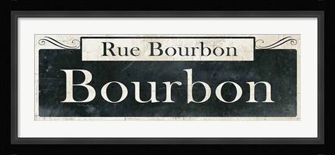 Framed French Quarter Sign I Print