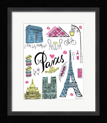 Framed Travel Paris White Print