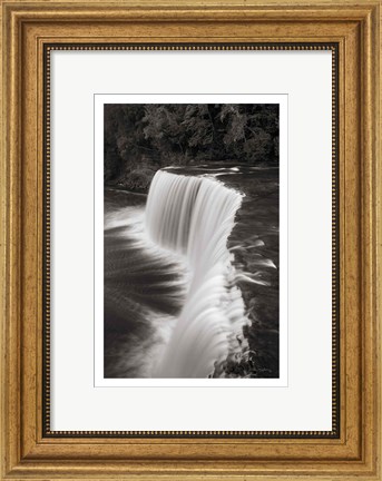 Framed Tahquamenon Falls Michigan II BW Print